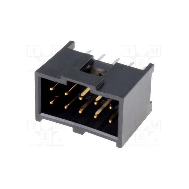10 pcs : 901301210 - Socket, rectangular, male, PIN: 10, straight, THT, gold-plated