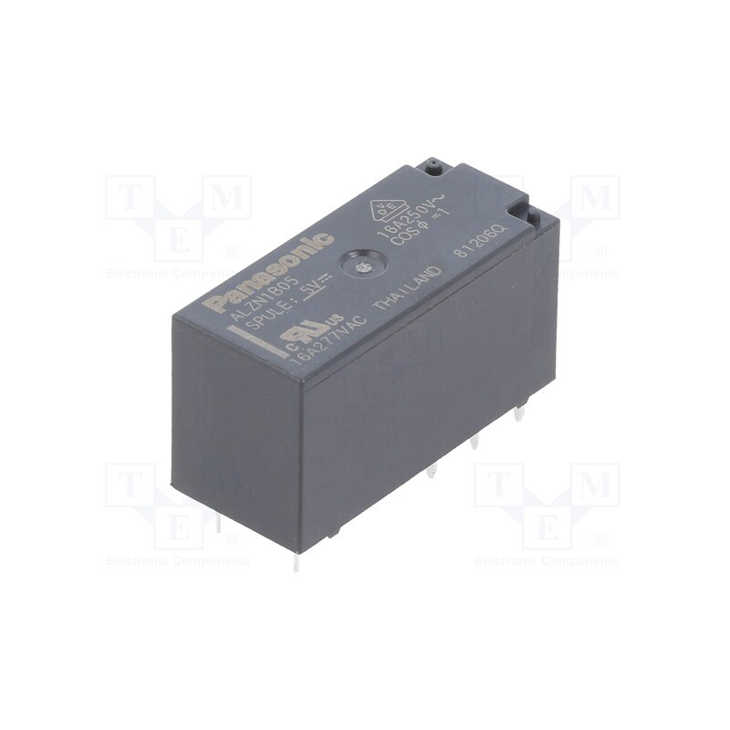 10 pcs : ALZN1B05W - Relay: electromagnetic, SPDT, Ucoil: 5VDC, Icontacts max: 16A, PCB