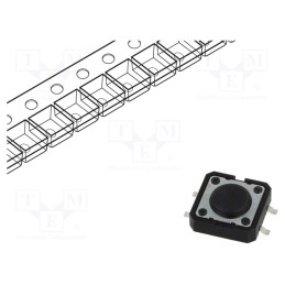 10 pcs : PTS125SK43 SMTR-2 LFS - Microswitch TACT, SPST-NO, Pos: 2, 0.05A/12VDC, SMT, none, 2.5N