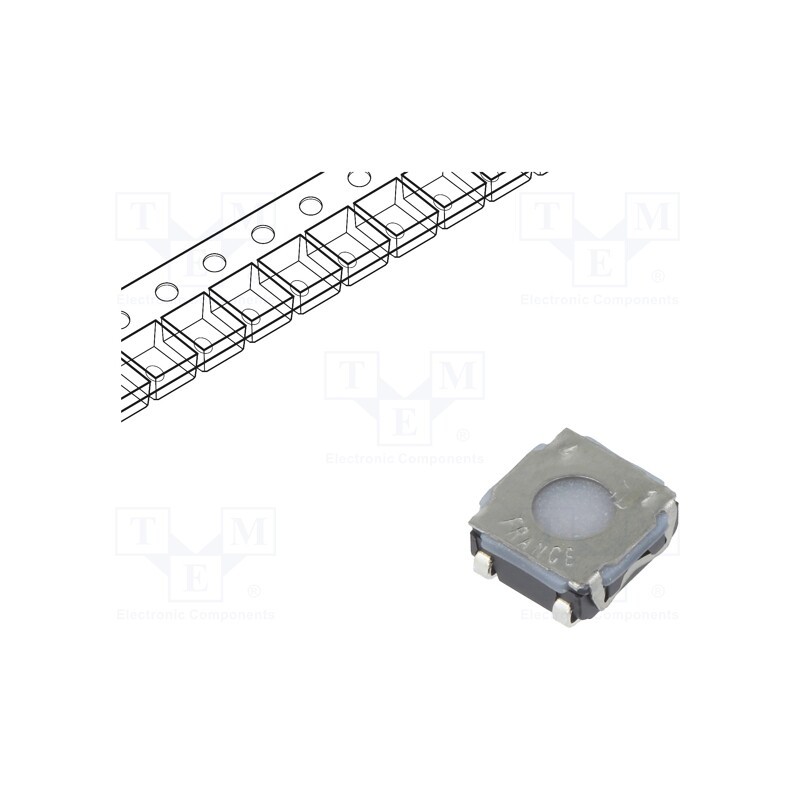 10 pcs : KSC141J LFS - Microswitch TACT, SPST-NO, Pos: 2, 0.05A/32VDC, SMT, none, 2.5mm