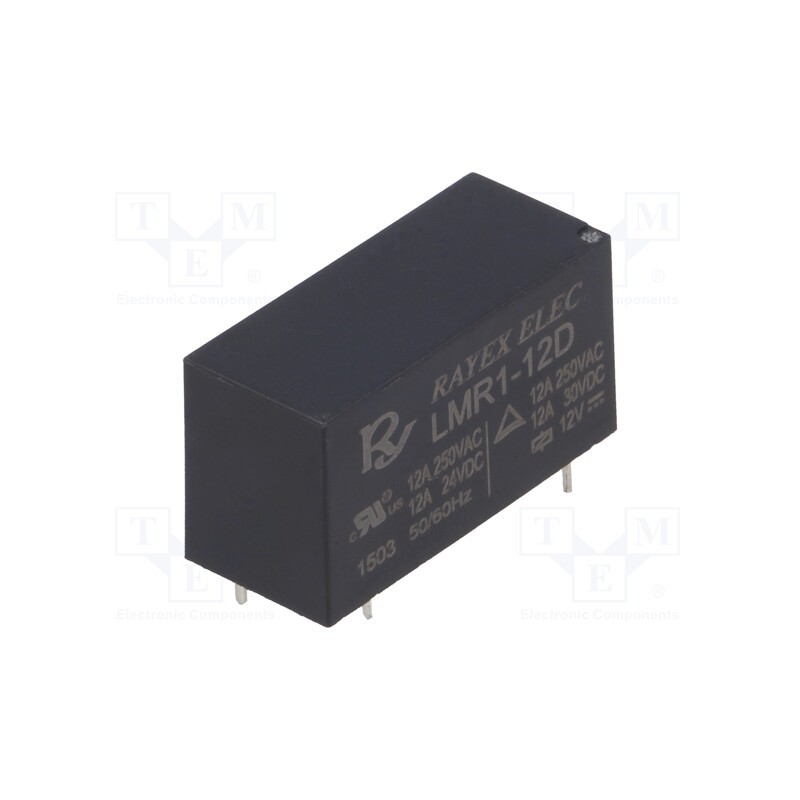10 pcs : LMR1-12D - Relay: electromagnetic, SPDT, Ucoil: 12VDC, 12A, 12A/250VAC, PCB