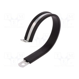 10 pcs : LKD1527A -AS - Fixing clamp, ØBundle : 65mm, W: 13mm, steel, Cover material: EPDM