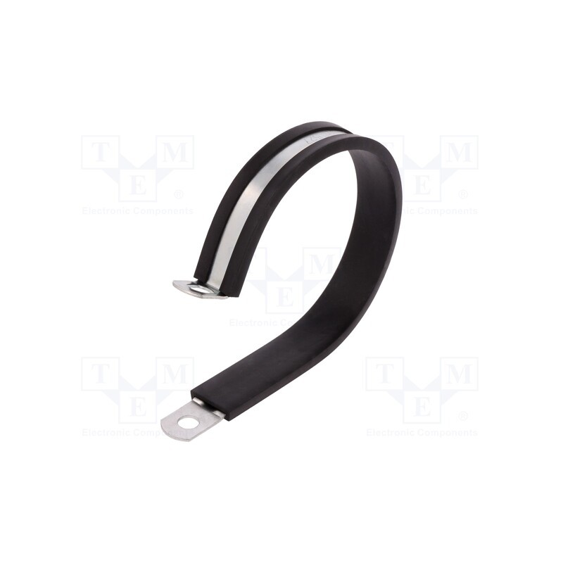 10 pcs : LKD1527A -AS - Fixing clamp, ØBundle : 65mm, W: 13mm, steel, Cover material: EPDM