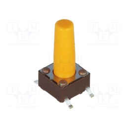 10 pcs : DTSM-66S-V-B - Microswitch TACT, SPST-NO, Pos: 2, 0.05A/12VDC, SMT, none, 3.2N