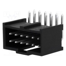 10 pcs : 901303112 - Socket, rectangular, male, PIN: 12, angled 90°, THT, tinned, 2.54mm