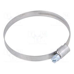 10 pcs : D4060 - Worm gear clamp, W: 9mm, Clamping: 60÷80mm, chrome steel AISI 430