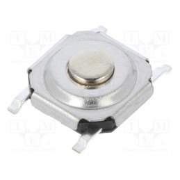 50 pcs : TVCM17015BPB - Microswitch TACT, Pos: 2, 0.05A/12VDC, SMT, none, 5.2x5.2mm, 1.5mm