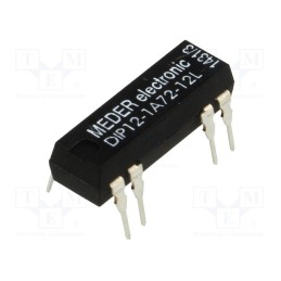 10 pcs : DIP12-1A72-12L - Relay: reed switch, SPST-NO, Ucoil: 12VDC, 1A, max.200VDC, 145mW