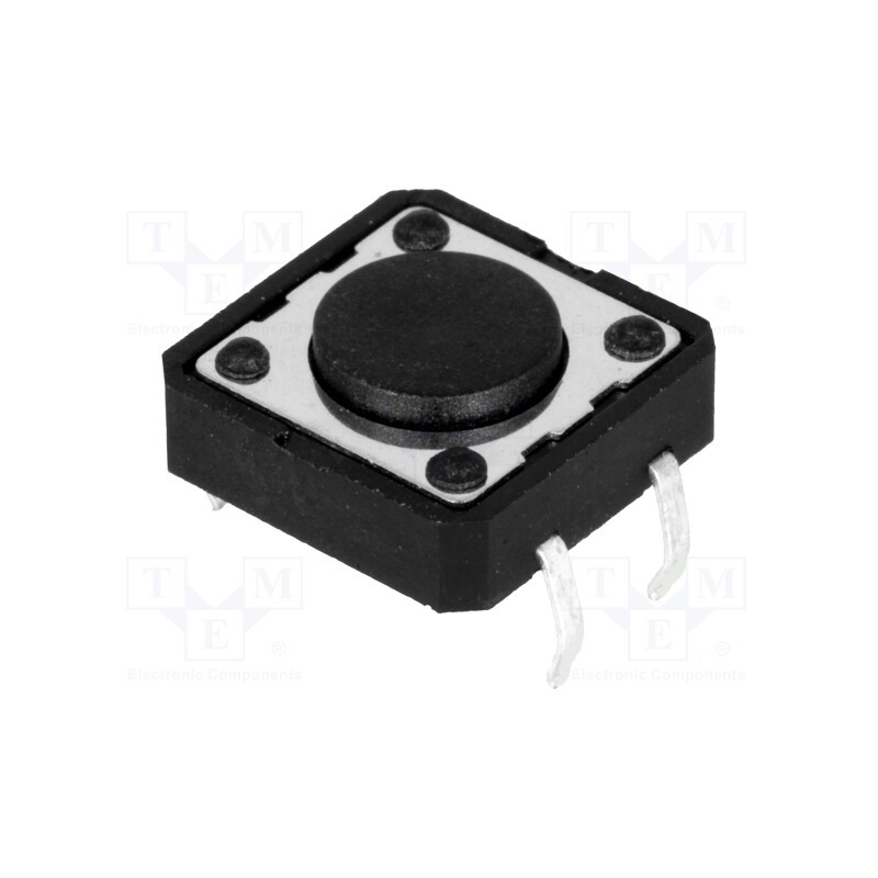50 pcs : - Microswitch TACT, SPST-NO, Pos: 2, 0.05A/12VDC, THT, none, 1.6N
