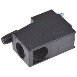 1 pcs - MH Connectors MHDSSK-T/P Series ABS Angled, Straight D Sub Backshell, 9 Way, Strain Relief