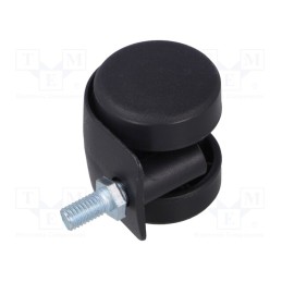 10 pcs : JPN 040 M8X15 - Furniture wheel, Ø: 40mm, H: 44mm, torsional,with lever, 40kg