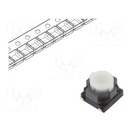10 pcs : EVQP1D05M - Microswitch TACT, SPST, Pos: 2, 0.02A/15VDC, SMT, none, 6.1x6x3.5mm