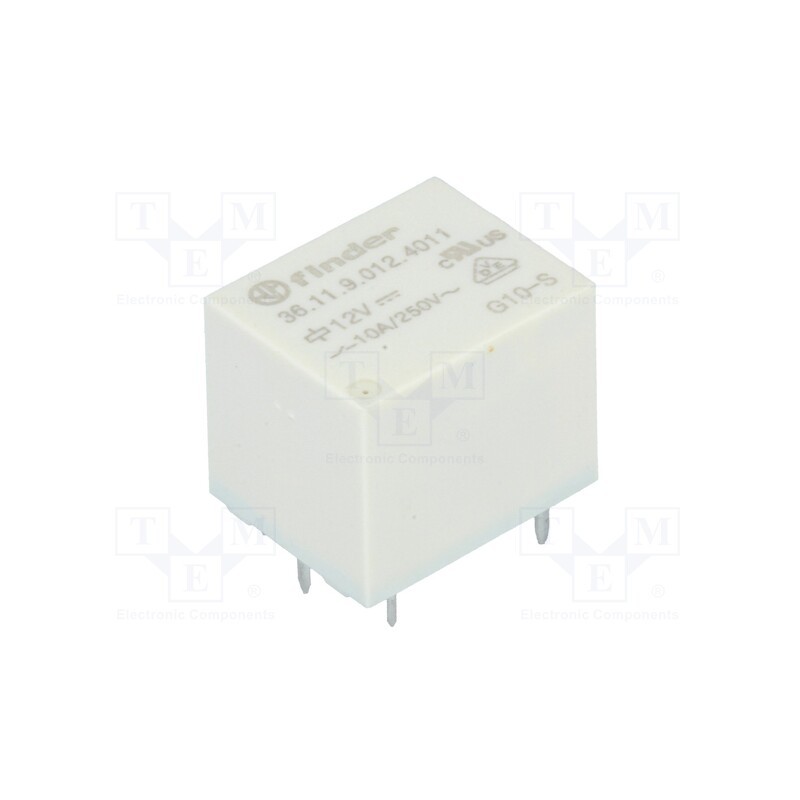 10 pcs : 36.11.9.012.4011 - Relay: electromagnetic, SPDT, Ucoil: 12VDC, 15A, 10A/250VAC, PCB