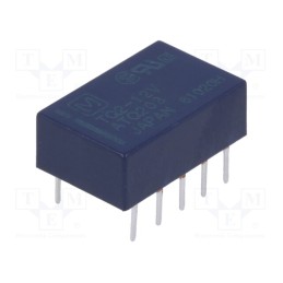 10 pcs : TQ2-12V - Relay: electromagnetic, DPDT, Ucoil: 12VDC, Icontacts max: 2A, PCB