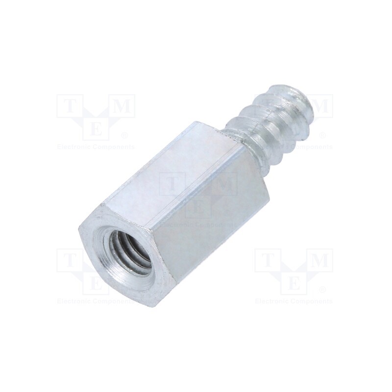 50 pcs : 226ST4.2X10 - Screwed spacer sleeve, 10mm, Int.thread: M4, Ext.thread: ST4,2