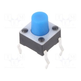 50 pcs : 1-1825910-0 - Microswitch TACT, SPST-NO, Pos: 1, 0.05A/24VDC, THT, none, OFF-(ON)