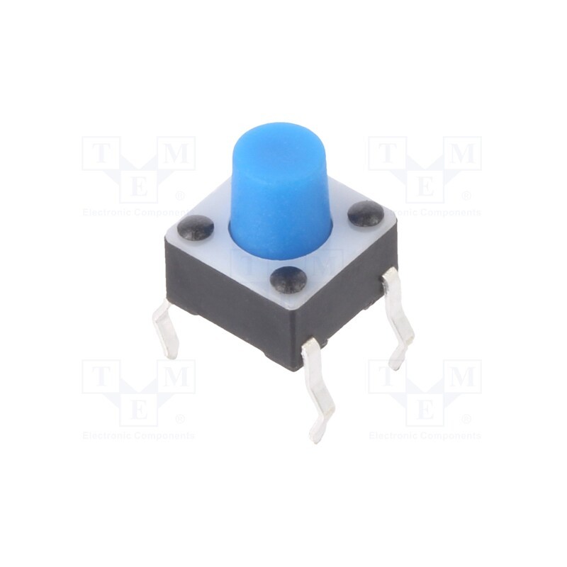 50 pcs : 1-1825910-0 - Microswitch TACT, SPST-NO, Pos: 1, 0.05A/24VDC, THT, none, OFF-(ON)