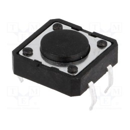 50 pcs : - Microswitch TACT, SPST-NO, Pos: 2, 0.05A/12VDC, THT, none, 2.5N