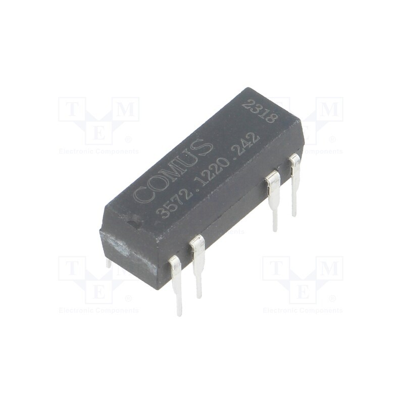 10 pcs : 3572.1220.242 - Relay: reed switch, DPST-NO, Ucoil: 24VDC, 500mA, max.150VDC, 10W