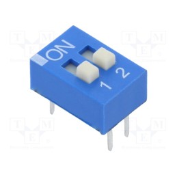 10 pcs : EDS102SZ - Switch: DIP-SWITCH, Poles number: 2, OFF-ON, 0.025A/24VDC, Pos: 2
