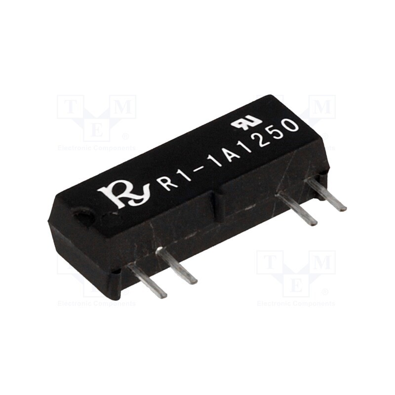 10 pcs : R1-1A1250 - Relay: reed switch, SPST-NO, Ucoil: 12VDC, 1A, max.250VDC, 10VA