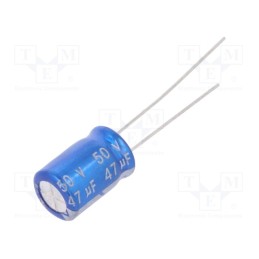 50 pcs : JRG1H470M03500800115000B - Capacitor: electrolytic, THT, 47uF, 50VDC, Ø8x11.5mm, Pitch: 3.5mm