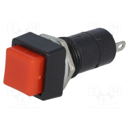 10 pcs : - Switch: push-button, Pos: 2, SPST-NO, 3A/125VAC, OFF-(ON), Ø12mm