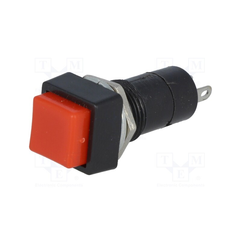 10 pcs : - Switch: push-button, Pos: 2, SPST-NO, 3A/125VAC, OFF-(ON), Ø12mm