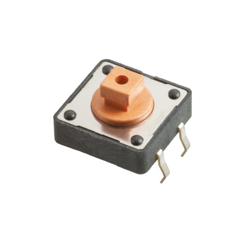 1 pcs - Pink Button Tactile Switch, SPST 50 mA @ 12 V dc 3.8mm Through Hole