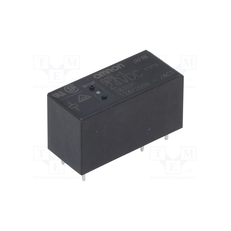 10 pcs : G2RL-1 24VDC - Relay: electromagnetic, SPDT, Ucoil: 24VDC, Icontacts max: 12A