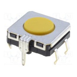10 pcs : B3W-4105 - Microswitch TACT, SPST-NO, Pos: 2, 0.05A/24VDC, THT, none, 3.43N