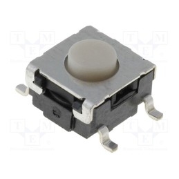 10 pcs : B3S-1000P - Microswitch TACT, SPST-NO, Pos: 2, 0.05A/24VDC, SMT, none, 1.57N