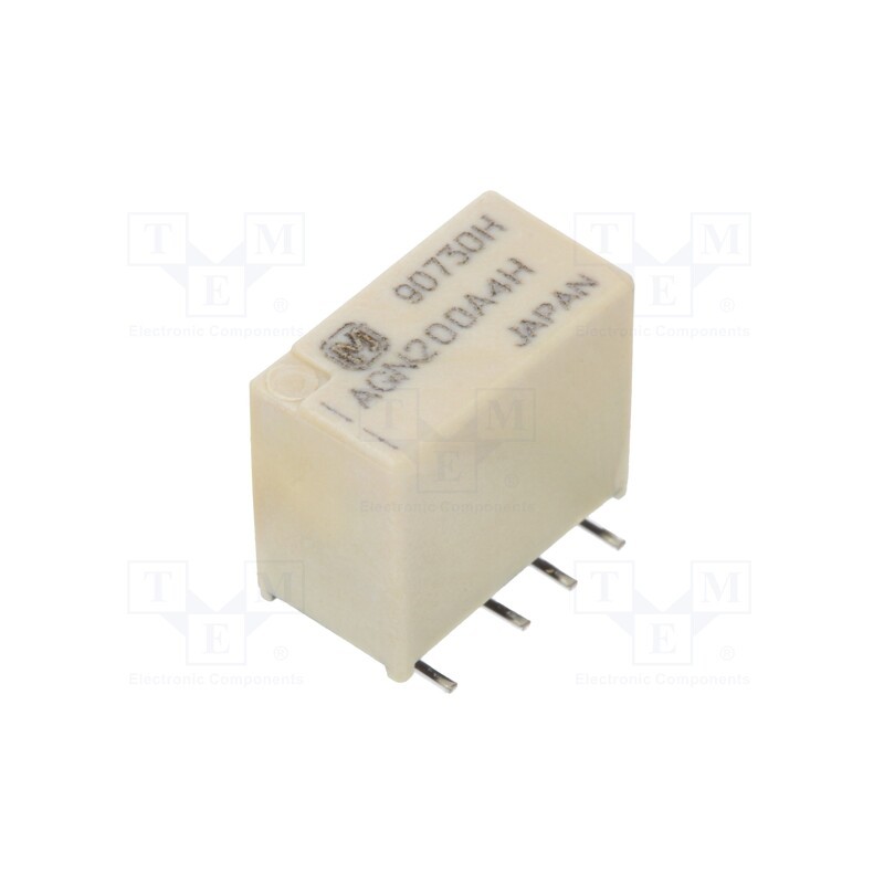 10 pcs : AGN200A4H - Relay: electromagnetic, DPDT, Ucoil: 4.5VDC, Icontacts max: 1A