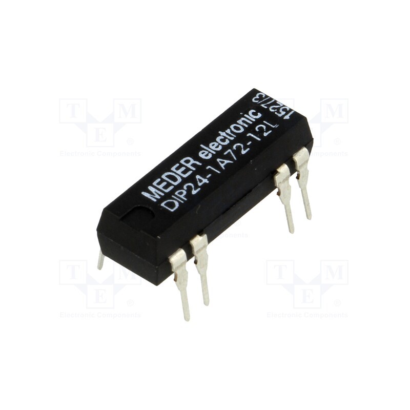 10 pcs : DIP24-1A72-12L - Relay: reed switch, SPST-NO, Ucoil: 24VDC, 1A, max.200VDC, 290mW