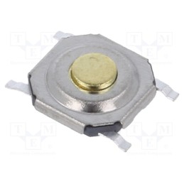 10 pcs : TL3342F160QG - Microswitch TACT, SPST, Pos: 2, 0.05A/12VDC, SMD, none, 1.57N, 0.8mm