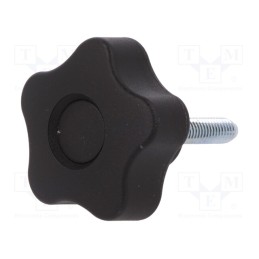 10 pcs : VCT.40 P-M6X25-C9 - Knob, Ø: 40mm, Ext.thread: M6, 25mm, H: 27mm, technopolymer PP