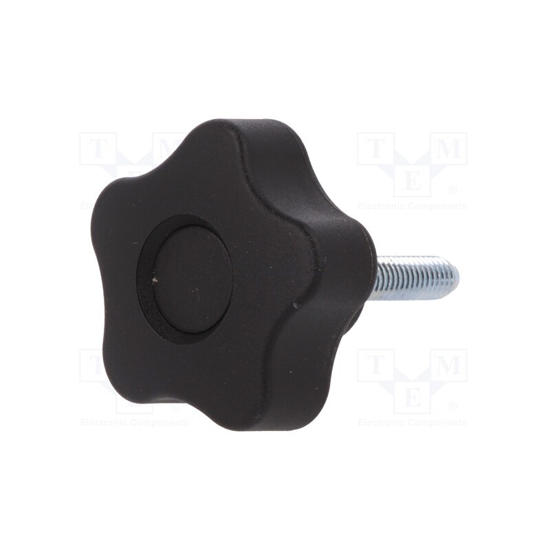 10 pcs : VCT.40 P-M6X25-C9 - Knob, Ø: 40mm, Ext.thread: M6, 25mm, H: 27mm, technopolymer PP