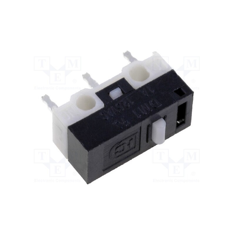 10 pcs : DM1-00P-110-3 - Microswitch SNAP ACTION, 1A/125VAC, without lever, SPDT, ON-(ON)