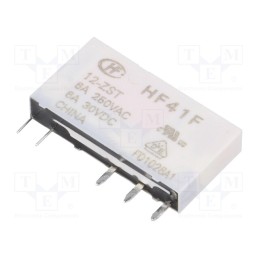 10 pcs : HF41F/12-ZST - Relay: electromagnetic, SPDT, Ucoil: 12VDC, 6A, 6A/250VAC, 6A/30VDC