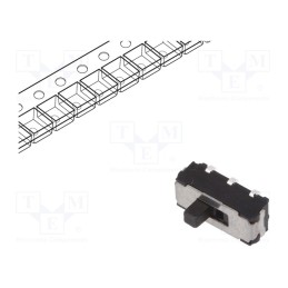 10 pcs : JS202011JCQN - Switch: slide, Pos: 2, DPDT, 0.3A/6VDC, ON-ON, THT, Leads: for PCB