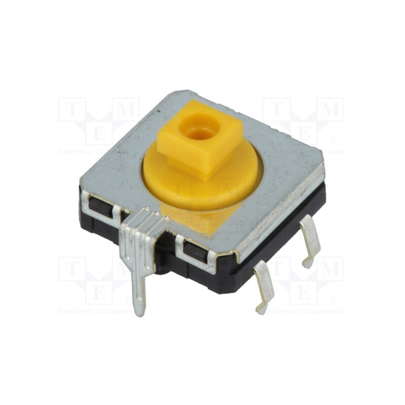 10 pcs : B3W-4155 - Microswitch TACT, SPST-NO, Pos: 2, 0.05A/24VDC, THT, none, 3.43N
