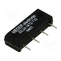 10 pcs : SIL24-1A72-71D - Relay: reed switch, SPST-NO, Ucoil: 24VDC, 1.25A, max.200VDC, 290mW