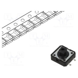 10 pcs : PTS125SJK73SMTR2LFS - Microswitch TACT, SPST-NO, Pos: 2, 0.05A/12VDC, SMT, none, 2.5N