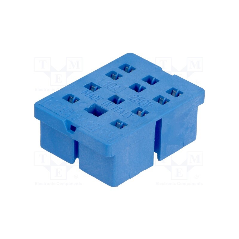 10 pcs : 94.12SMA - Socket, PIN: 8, 10A, 250VAC, 55.32, PCB, for PCB, Series: 55.32