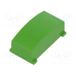 10 pcs : 1630002 - Button, rectangular, green, MEC15401,MEC15451,MEC16310-B