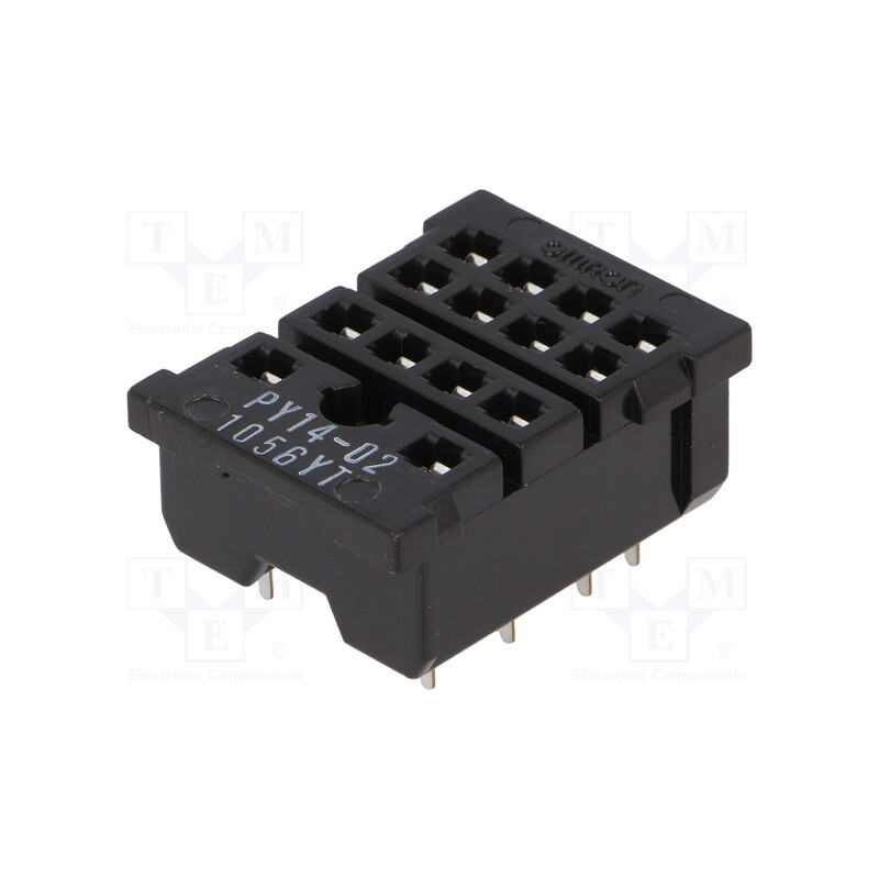10 pcs : PY14-02 - Socket, PIN: 14, 5A, 250VAC, H3YN-2,H3YN-4,MY4,MY4N,PY14-02, PCB