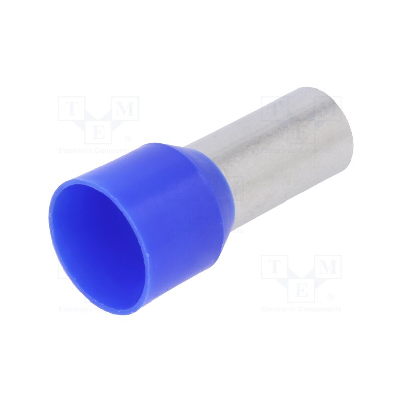 20 pcs : 9019340000 H50/36D BL - Tip: bootlace ferrule, insulated, copper, 50mm2, 20mm, tinned, blue