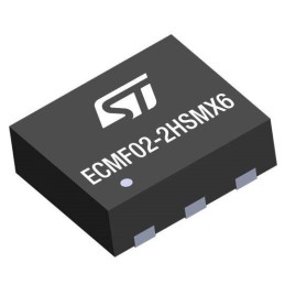 25 pcs - STMicroelectronics ECMF02-2HSMX6, Dual-Element Uni-Directional TVS Diode, 6-Pin μQFN