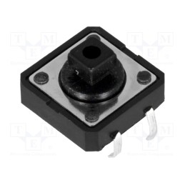 50 pcs : - Microswitch TACT, SPST-NO, Pos: 2, 0.05A/12VDC, THT, none, 2.55N