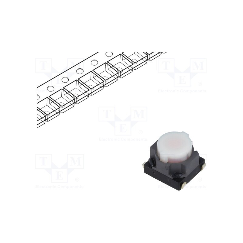 10 pcs : EVQP1905M - Microswitch TACT, SPST, Pos: 2, 0.02A/15VDC, SMT, none, 6.1x6x3.5mm